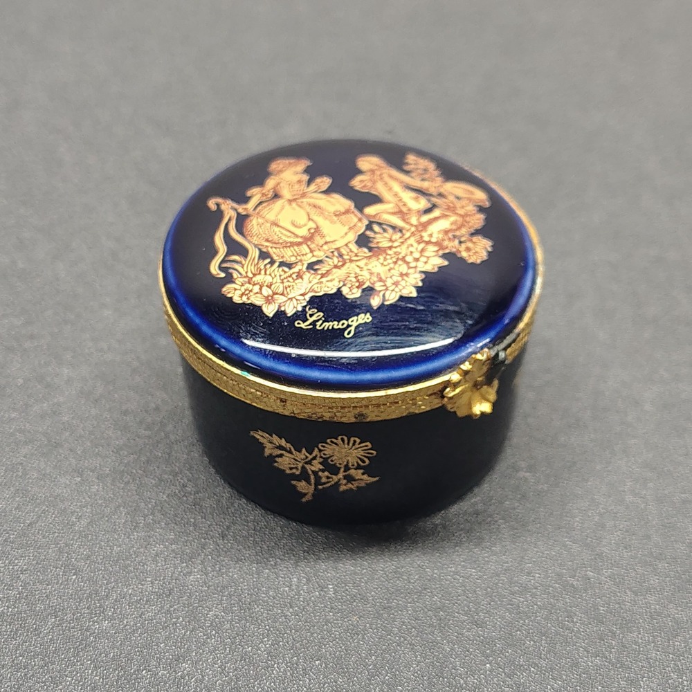 22k gold limoges trinket box